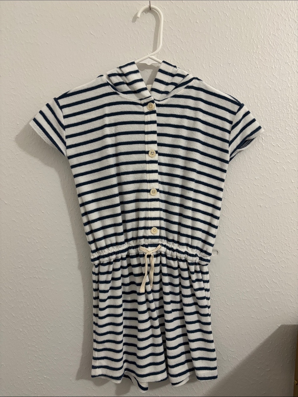 Crewcuts Navy and White Striped Kids Romper